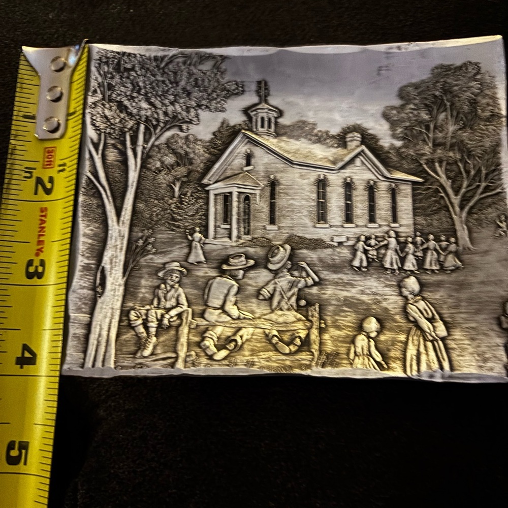 Wendell August Forge Handmade “One Room School House” 5x4 Hammered Aluminum Tray
